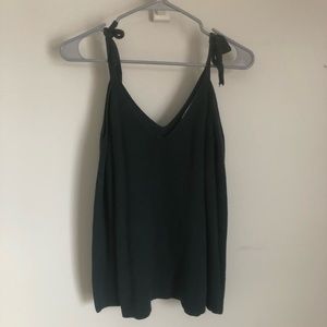LOFT Cold Shoulder Sweater in Green